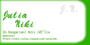 julia niki business card